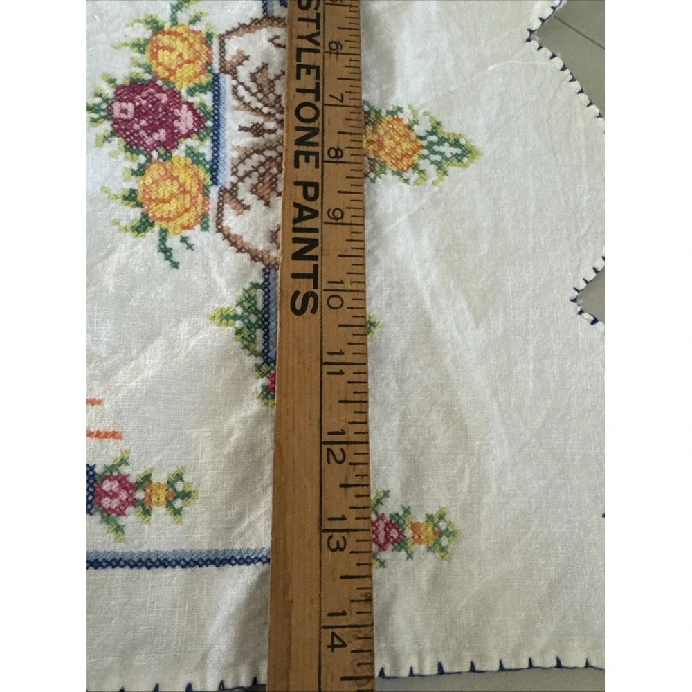 Vintage Handsewn Table Top Scarves Lot of 3 / 4 Napkins